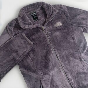 The North Face Sherpa‎ Fleece Jacket Womens Small Purple Full Zip - Fuzzy Soft